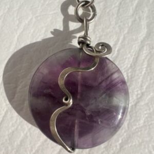 Natural Amethyst Wrap 925 Sterling Silver Pendant Necklace 16”