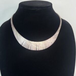 Vintage Collar Italy 925 Sterling Silver Necklace 17”