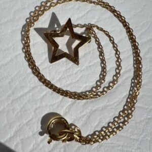 12K Yellow Gold Filled Star Necklace 15”