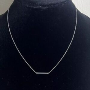 16” ATI Bar Chain Necklace 925 Sterling Silver 1.9g