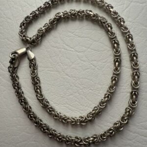 Byzantine Italy 925 Sterling Silver Chain Necklace 18”